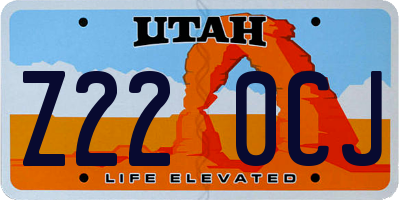 UT license plate Z220CJ