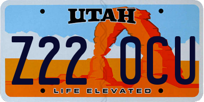 UT license plate Z220CU