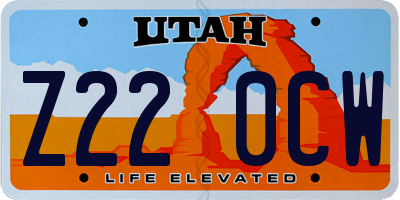 UT license plate Z220CW