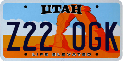 UT license plate Z220GK