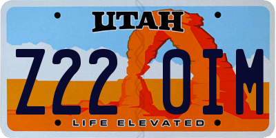 UT license plate Z220IM