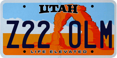 UT license plate Z220LM