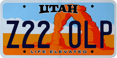 UT license plate Z220LP