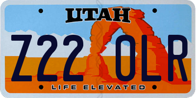 UT license plate Z220LR