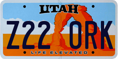 UT license plate Z220RK