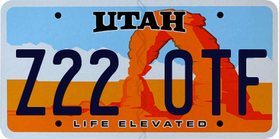UT license plate Z220TF