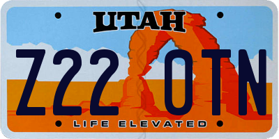 UT license plate Z220TN