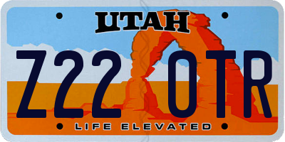 UT license plate Z220TR