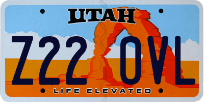 UT license plate Z220VL