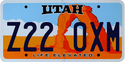 UT license plate Z220XM