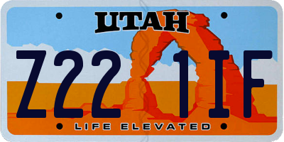 UT license plate Z221IF