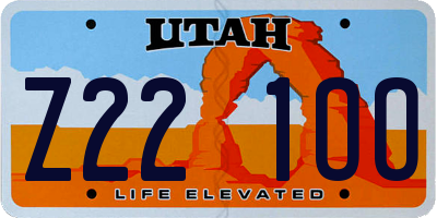 UT license plate Z221OO