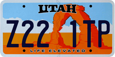 UT license plate Z221TP