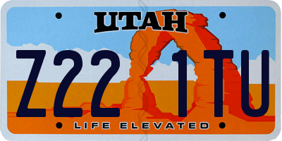 UT license plate Z221TU