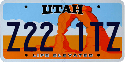 UT license plate Z221TZ