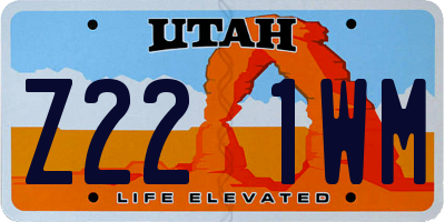 UT license plate Z221WM