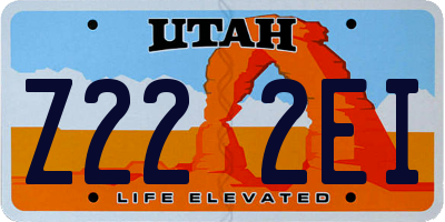 UT license plate Z222EI