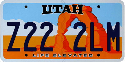 UT license plate Z222LM