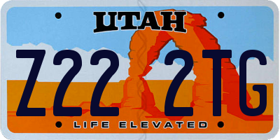 UT license plate Z222TG