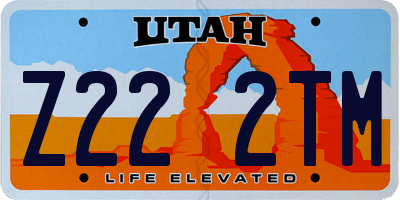 UT license plate Z222TM