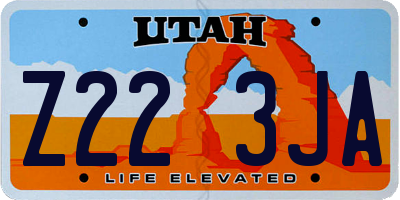 UT license plate Z223JA