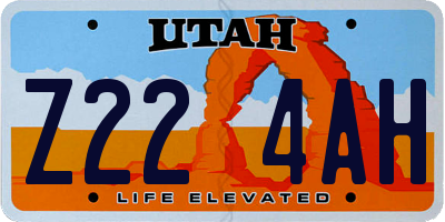 UT license plate Z224AH