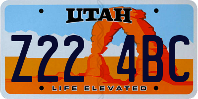 UT license plate Z224BC