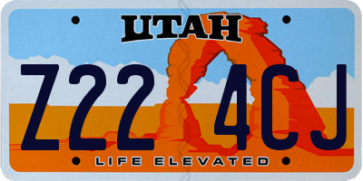 UT license plate Z224CJ