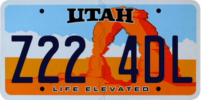UT license plate Z224DL