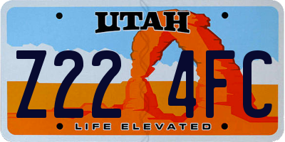 UT license plate Z224FC