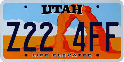 UT license plate Z224FF