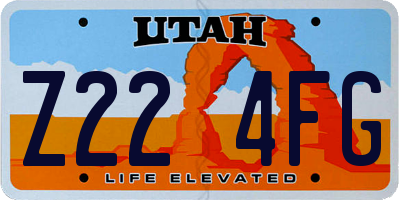 UT license plate Z224FG