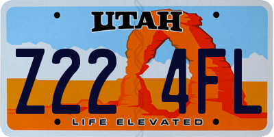 UT license plate Z224FL