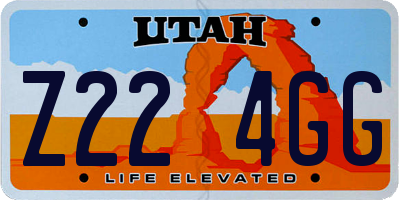 UT license plate Z224GG