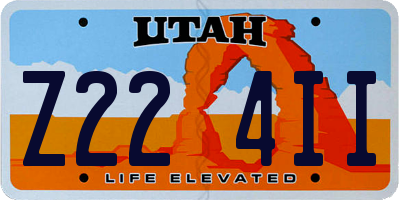 UT license plate Z224II