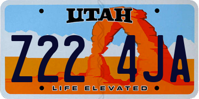 UT license plate Z224JA
