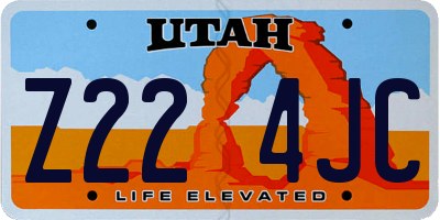 UT license plate Z224JC
