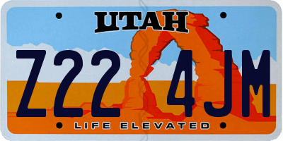 UT license plate Z224JM
