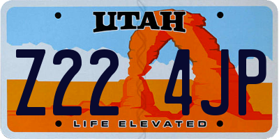 UT license plate Z224JP