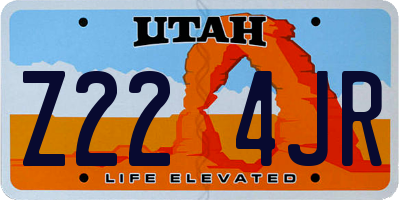 UT license plate Z224JR