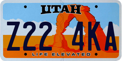 UT license plate Z224KA