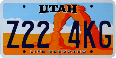 UT license plate Z224KG