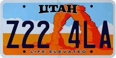 UT license plate Z224LA