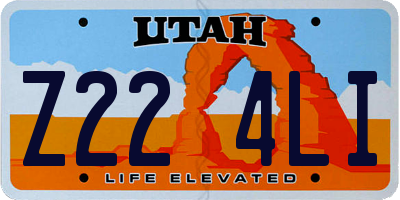 UT license plate Z224LI