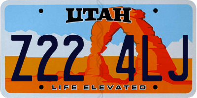 UT license plate Z224LJ