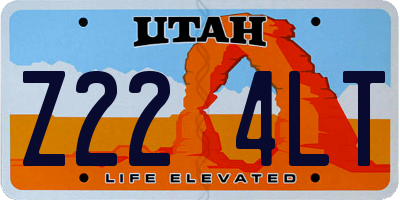UT license plate Z224LT
