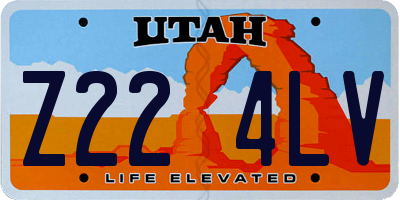 UT license plate Z224LV