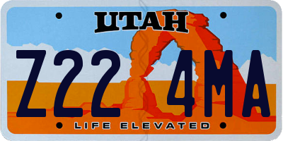 UT license plate Z224MA