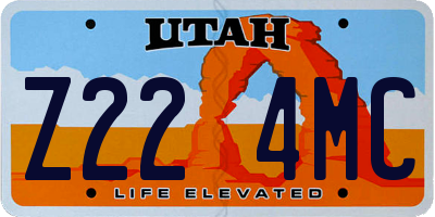 UT license plate Z224MC