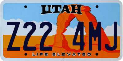UT license plate Z224MJ
